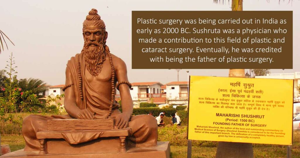 Plastic surgery was invented in India