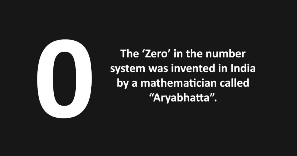 Zero was invented in India