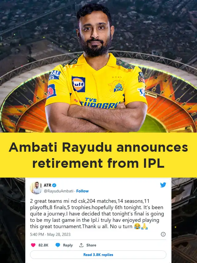 Ambati Rayudu announces retirement from IPL